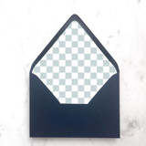 A7 Envelope Liners Dusty Blue Checkerboard (set of 10) Envelope Liners
