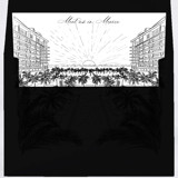 Cancun Mexico Skyline Envelope Liner with custom text/saying | Set of 10 | For 5x7 Minted Square Flap Envelope Envelope Liners