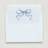 A7 Blue Watercolor Bow Square Envelope Liners (Set of 10) Envelope Liners