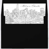 Edmonton, Alberta, Canada Skyline Envelope Liner with custom text/saying | Set of 10 | For 5x7 Minted Square Flap Envelope Envelope Liners