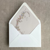 Marianne's bouquet floral printed champagne liner for A7 euro flap envelope | pack of 10 Envelope Liners