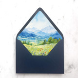 A7 Envelope Liners Mountain Watercolor (set of 10) Envelope Liners