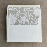 Stone botanical garden envelope liner for A7 square flap envelope | pack of 10 Envelope Liners