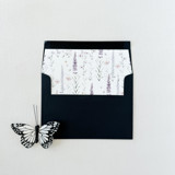 Lavender Wildflower Envelope Liner, Set of 10 Envelope Liners