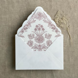 Venetian floral mauve liner for A7 euro flap envelope | pack of 10 Envelope Liners