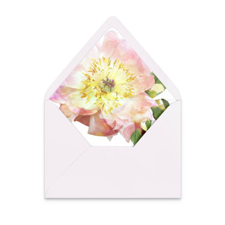 Pink Peony Envelope Liners | Set of 25 | For A7 envelopes Envelope Liners