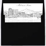 Tucson Skyline Envelope Liner with custom text/saying | Set of 10 | For 5x7 Minted Square Flap Envelope Envelope Liners