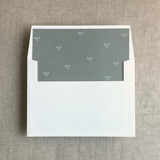 Sage baby ribbon bows envelope liner for A7 square flap envelope | pack of 10 Envelope Liners