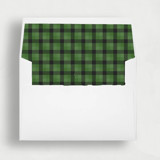 Plaid Perfection: Green Christmas Envelope Liner | Set of 25 Envelope Liners