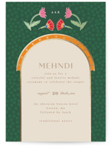 Indian garden Foil-Pressed Mehndi Invitations