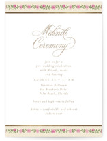 Amalgamation - Cloned Foil-Pressed Mehndi Invitations