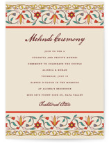 Mughal Gardens Mehndi Invitations