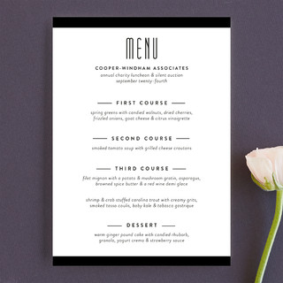 Black Tie Menus