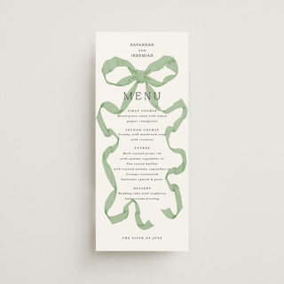 Antique Ribbon Menus