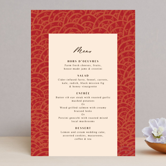 Mizu Pattern Menus by Kanika Mathur | Minted