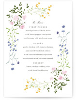 Garden floral Menus