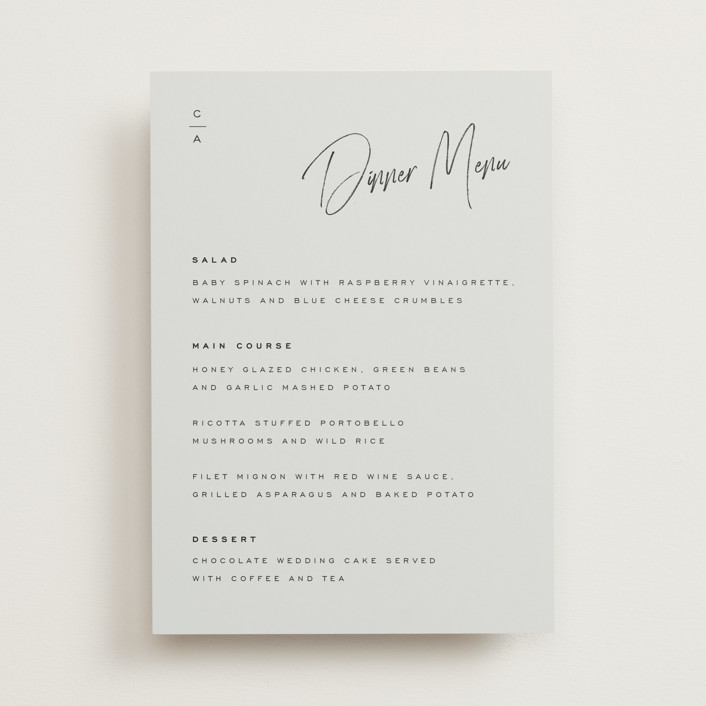 Signature Script Menus by Michelle Taylor | Minted