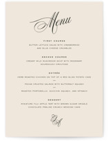 Modern Romance Menus