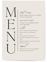 Modern Monogram Menus