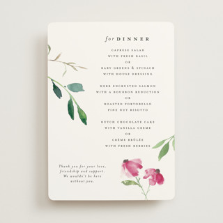 Spring Wildflowers Menus
