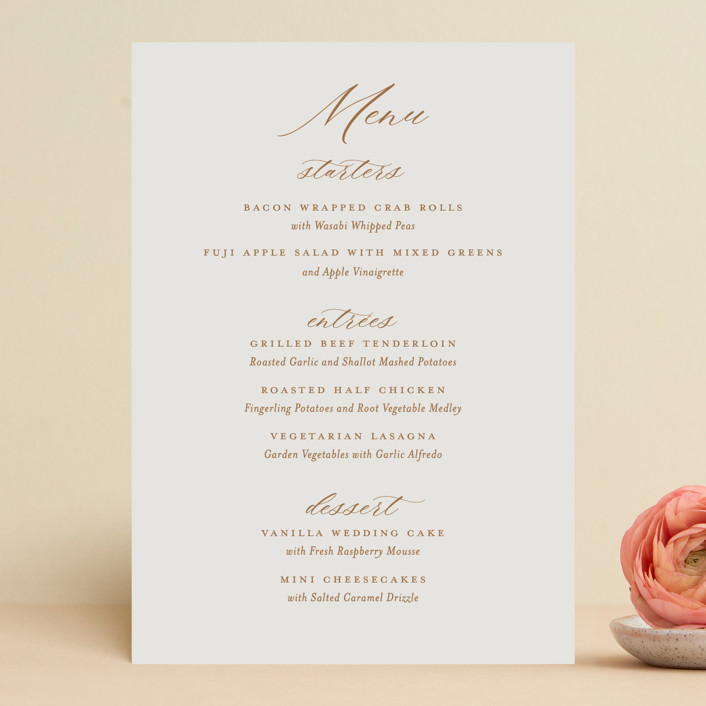 Date Stamp Menus by Jill Means | Minted