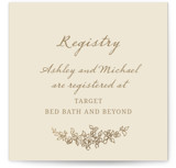 Boho flower crest Foil-Pressed Mini Enclosure Cards