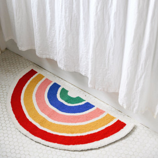 Shaped Rainbow Hook Rug Floor Mats