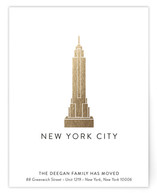 Landmark New York City Foil-Pressed Moving Announcements