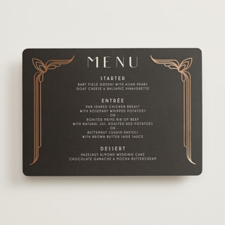 Geometric Deco Foil-Pressed Menus