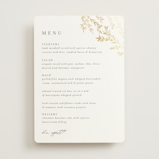Swoon Foil-Pressed Menus