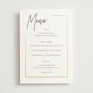 Balanced Foil-Pressed Menus