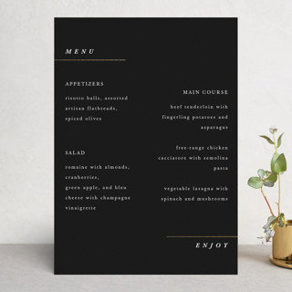 Lined Foil-Pressed Menus
