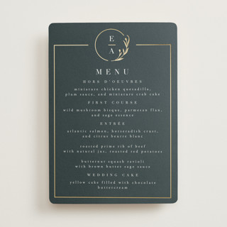 For Eternity Foil-Pressed Menus