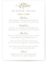 Posy Foil-Pressed Menus
