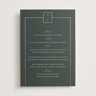Elegant Station Foil-Pressed Menus