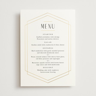 Formally Foil-Pressed Menus