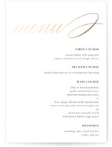 Love Foil-Pressed Menus