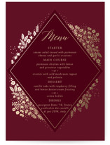 Millefleur Foil-Pressed Menus