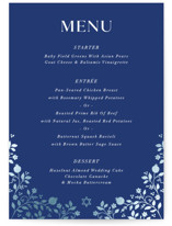 Pomegranate Floral Frame Foil-Pressed Menus