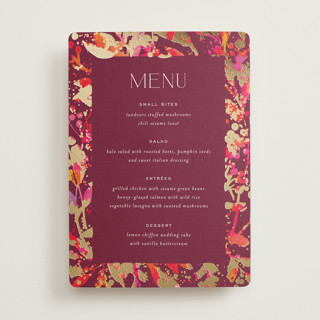 Bright abstract Foil-Pressed Menus