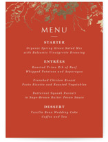 Abstract Flora Foil-Pressed Menus