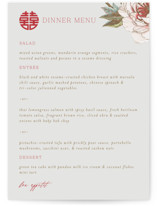 Auspicious Peonies Foil-Pressed Menus