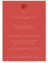 Fiery Foil-Pressed Menus