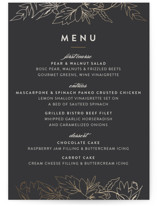Delicate Botanicals Foil-Pressed Menus