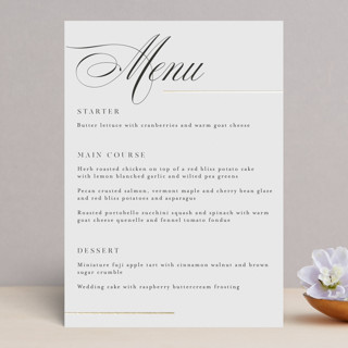 Alignment Foil-Pressed Menus