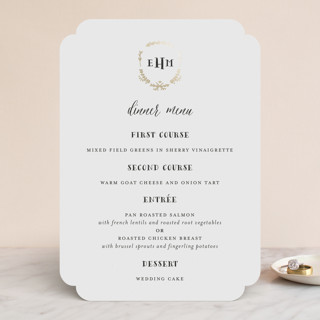 Always Foil-Pressed Menus