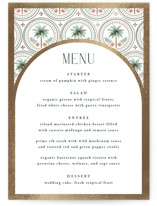 Vintage Palms Foil-Pressed Menus