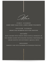 Formal lines Foil-Pressed Menus