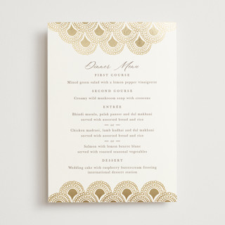 Gilded Henna Foil-Pressed Menus