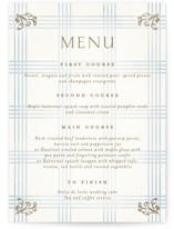salt and ivory Foil-Pressed Menus